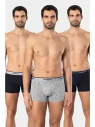 Likralı Pamuklu Desenli Erkek Boxer Cacharel 1339
