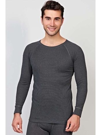 Erkek Termal Geniş Yaka Reglan Uzun Kol İçlik T-Shirt Anıl 8565