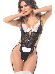 Kurdelalı Dantelli Jartiyer Takım Somon New Dreams 8473