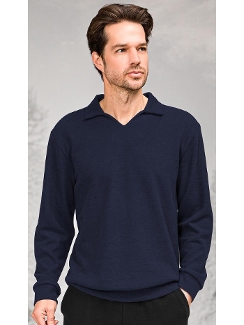 Gömlek Yaka Uzun Kollu Erkek Pijama Üstü Ekru Pamuk Doreanse 4615