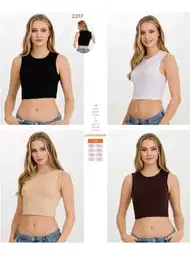 Pamuklu Nefes Alan Kolsuz Kadın Crop T-Shirt İlke 2317