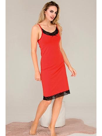 Dantelli İnce Askılı Gecelik Kadın Gecelik Lady 5516