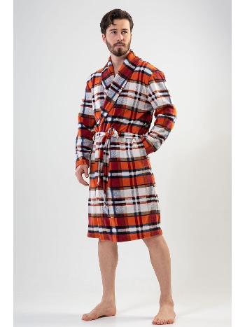 Lacivert Ekose Desenli Uzun Kollu Sabahlık Vienetta 201002