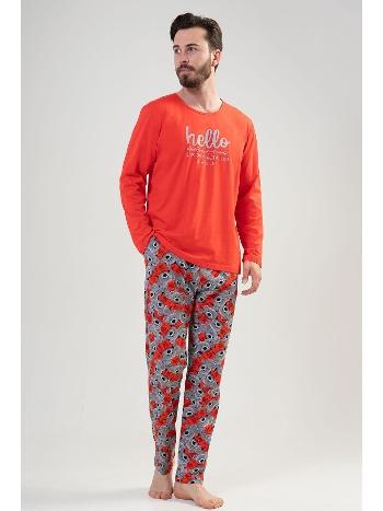 Uzun Kollu Pamuklu Erkek Pijama Takımı Vienetta 204053