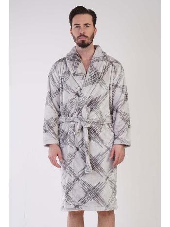 Desenli Kuşaklı Cepli Erkek Sabahlık Vienetta 310086