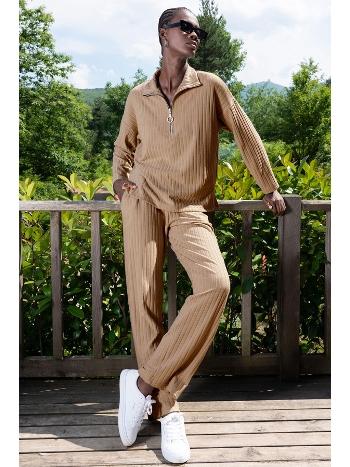 Fitilli Uzun Kollu Fermuarlı Kadın Pijama Takımı Vienetta 405062