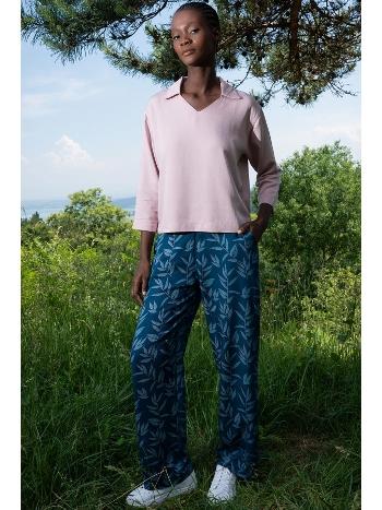 Leopar Desenli Gömlek Yaka Bluz Takım Vienetta 405107