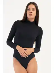Uzun Kollu Balıkçı Yaka Thermal Body Bej Fuşya Somon Vienetta 405155