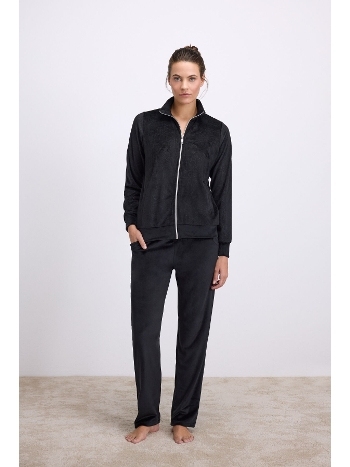 Kadın Fermuarlı Uzun Kollu Kadife Eşofman Takımı Anıl 11548