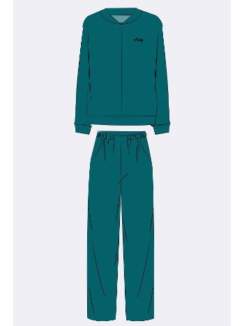 Kadın Kadife Dokulu Fermuarlı Uzun Kollu Sweatshirt ve Pantolon Takım Anıl 11560