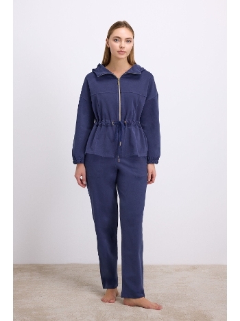 Kadın Kapüşonlu Fermuarlı Sweatshirt ve Pantolon Takımı Anıl 11605