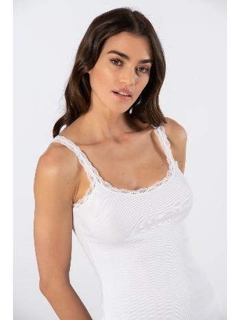 Pamuklu Dantelli İp Askılı Kadın Atlet Türen 926 - 2