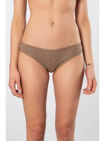 Yüksek Bel Pamuklu Ribana Dantelli Bikini Külot Türen 928 - 2