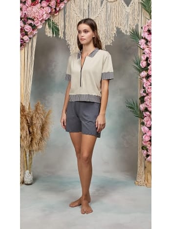 Modal Pamuk T-Shirt Pijama Takımı Doreanse 254074