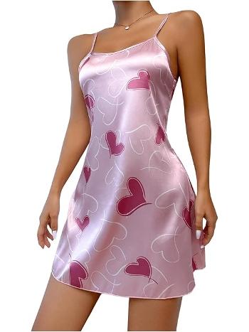 Kalpli İnce Askılı Leopar Desenli Saten Body Ruselin 2217