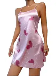 Kalpli İnce Askılı Leopar Desenli Saten Body Ruselin 2217