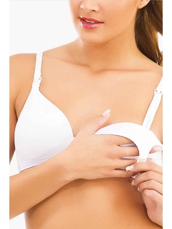 Kaplı Pamuklu Emzirme Sütyeni Pratik Klips İMER 2245