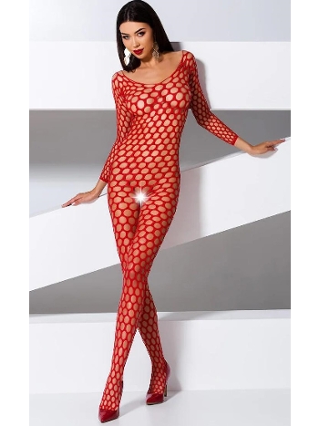 Kırmızı Geniş Fileli Vücut Çorabı İzabel 7022