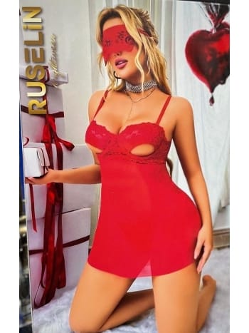 Şeffaf Dantel Detaylı Body Ruselin 2180