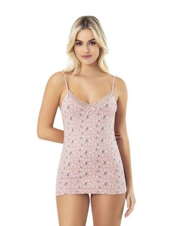 Yüksek Pamuklu Rahat İp Askılı Kadın Atlet Kota 6134