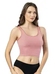 Geniş Askılı Nefes Alan Crop Atlet Bordo Kota 6438