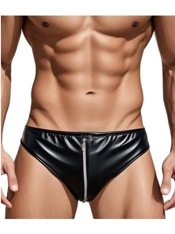Fermuarlı Deri Erkek Tanga La Blinque 15817