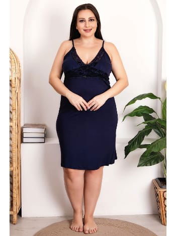 Esnek Kumaşlı Gecelik ve Sabahlık Takımı Lady 19213 - 2