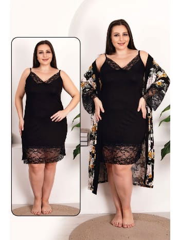 Çiçek Desenli Somon Renkli Kadın Pijama Takımı Lady 19222