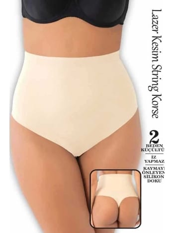 Yüksek Bel Lazer Kesim String Korse Form Angel 3014