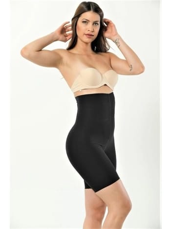 Yüksek Bel Paçalı Lazer Kesim Toparlayıcı Korse Form Angel 3002