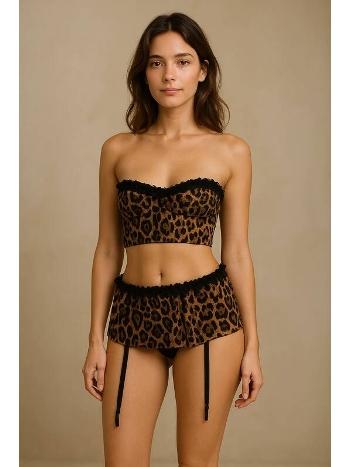 Leopar Desenli Tek Parça Body Venlisa 4101