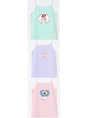 Likralı Baskılı İp Askılı Atlet Öztaş 4628