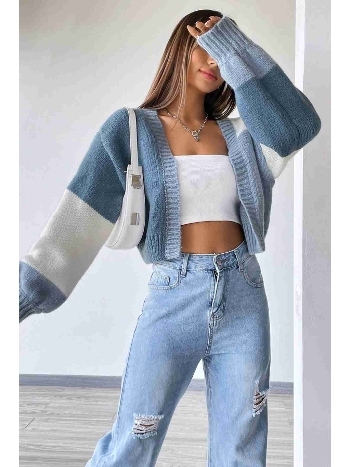 Düşük Omuzlu Yumuşak Dokulu Salaş Triko Hırka Merry See MS4418 Çok Renkli