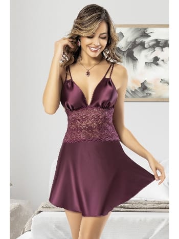 Saten Gecelik Çift Askılı Kadın Miss Laris 2032