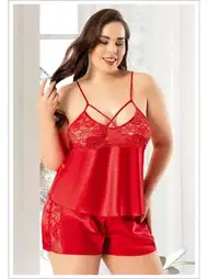 Saten Dantel Detaylı Şortlu Takım Miss Laris 4227