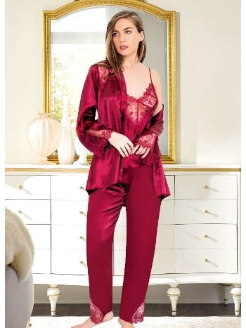 Dantelli Pijama Takımı Kadın Miss Laris 5045