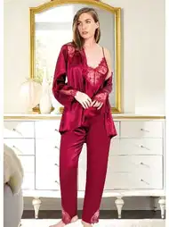 Dantelli Pijama Takımı Kadın Miss Laris 5045