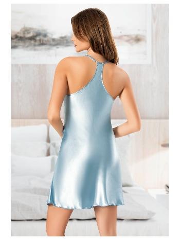 Önden Yırtmaçlı Göğüs Dekolteli Kısa Saten Gecelik Miss Laris 2113 - 2