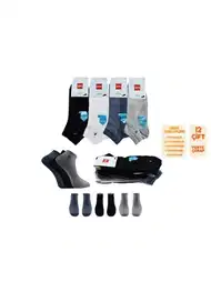 Pamuklu Ter Emici Mor Patik Çorap Seti Şirin 7010