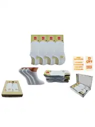 Düz Beyaz Kapalı Babet Çorap Pamuklu Antibakteriyel Şirin 7027