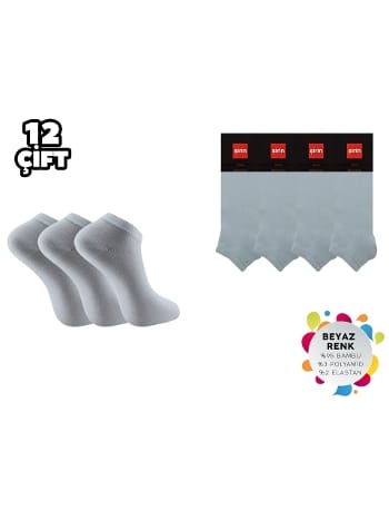 Dikişsiz Antibakteriyel Pamuklu Erkek Patik Çorap Seti Şirin 7035