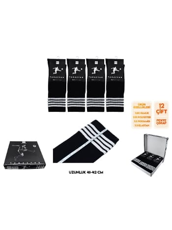 Mor Renkli Pamuklu Erkek Soket Çorap Seti Şirin 7410