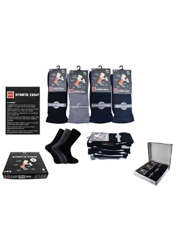 Dikişsiz Antibakteriyel Bambu Erkek Çorap Seti Şirin 8100