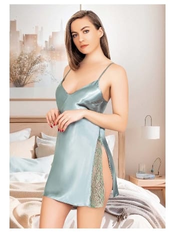 İnce Askılı Dekolteli Şeffaf Body Miss Laris 2089