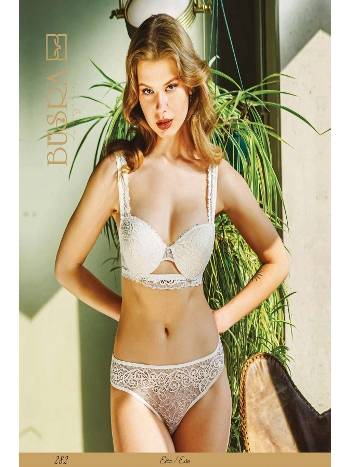 Kalın Dantel Askılı Kadın Sütyen Takım Somon Ten Anı 262