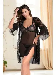 Şeffaf Tül Tek Parça Body Real Passione 8102