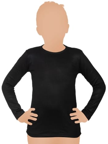 Uzun Kollu Kız Çocuk Termal Üst Fanila Gümüş 4073