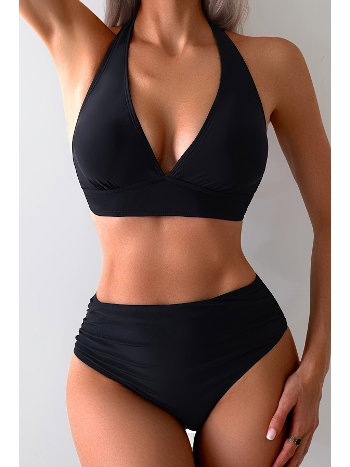 Yandan Büzgülü Bikini Takım (Çıkartılabilir Kaplı) Angelsin MS 4300