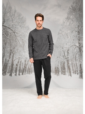 Pamuklu Cepli Uzun Kollu Erkek Pijama Takımı Doreanse 26K4597