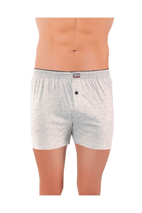 Esnek Bel Lastiği Pamuklu Erkek Boxer Öztaş 1133 - Gri
